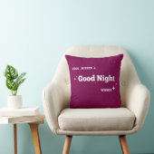 Coussin "Vibe de bonne nuit positive" avec des vœux (Chaise)