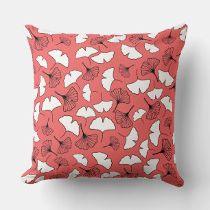 Coussin Vibes Automnales Modernes : Feuilles de Ginkgo Bla