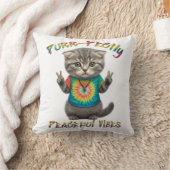 Coussin Vibes de chaton bohème hippie paisible (Couverture)