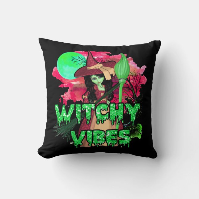 Coussin Vibes de cuisine d'Halloween (Recto)