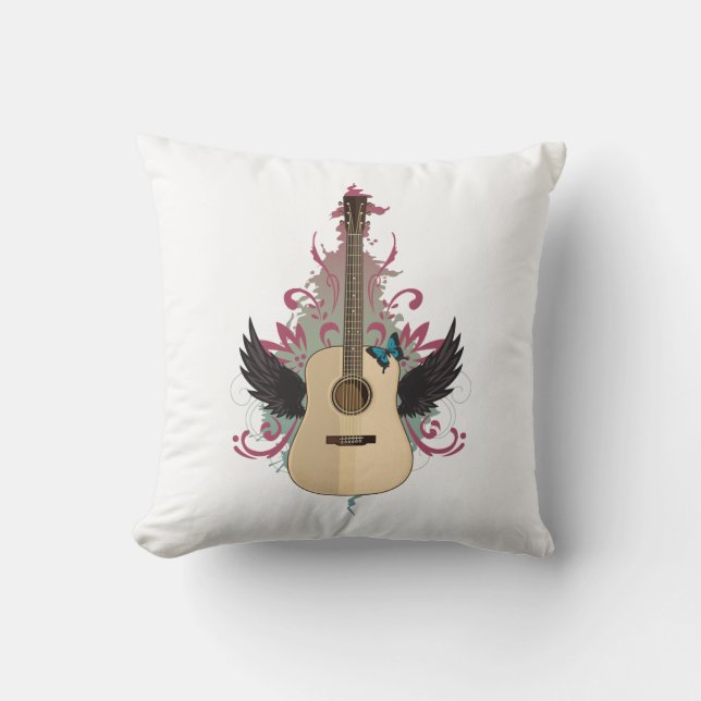 Coussin Vibes de guitare (Recto)