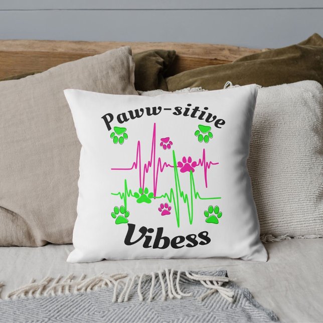 Coussin Vibes De Pâtes De Chat Bouddles Sur Cute Moderne F (Créateur téléchargé)