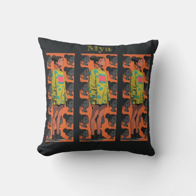 Coussin Vibes de repos, avec turquoise (Recto)