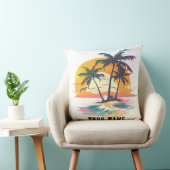 Coussin Vibes de soleil tropicales - Palmiers et conceptio (Chaise)