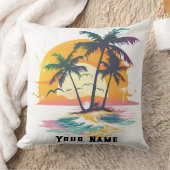 Coussin Vibes de soleil tropicales - Palmiers et conceptio (Couverture)