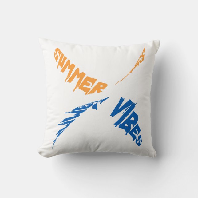 Coussin Vibes d'été : Soleil, Amusement & Bons Temps (Recto)