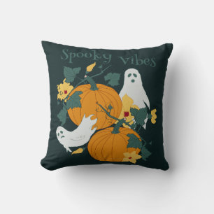 Coussin Vibes éffrayantes - Fantômes et Citrouilles
