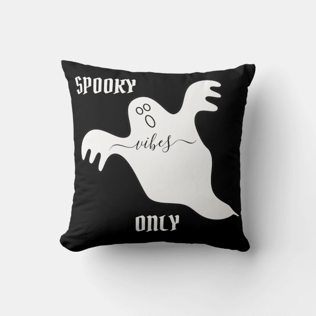 Coussin VIBES ÉFFRAYANTES Personnalisées SEULEMENT Ghost H (Recto)