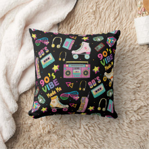 Coussin Vibes Hip hop des années 90 Retro m'a rendu Motif