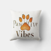 Coussin Vibes Pawsitive - Conception Empreinte de patte in (Verso)