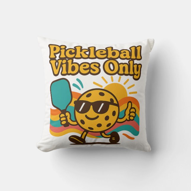 Coussin Vibes Pickleball seulement 2025 (Recto)