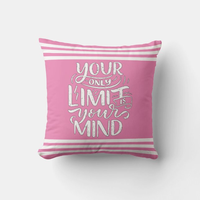Coussin Vibes positives - Votre seule limite est votre esp (Recto)