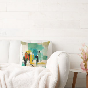 Coussin Vibrance de midi – Figures abstraites