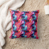 Coussin Vibrant Abstract Fluid Art Wrapping Paper (Couverture)