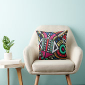 Coussin Vibrant Afro-Centric Geometric Pattern – Bold Trib (Chaise)