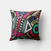 Coussin Vibrant Afro-Centric Geometric Pattern – Bold Trib (Verso)