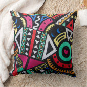 Coussin Vibrant Afro-Centric Geometric Pattern – Bold Trib (Couverture)