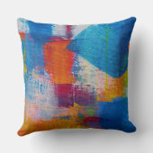 Coussin Vibrant Canvas Abstract Art (Verso)