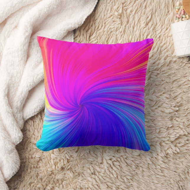 Coussin Vibrant Color Aesthetic Pattern Decorative  (Couverture)