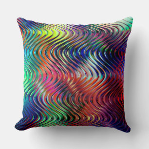 Coussin Vibrant Color WavesThrow
