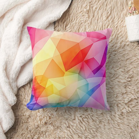 Coussin Vibrant Geometric Abstract (Couverture)