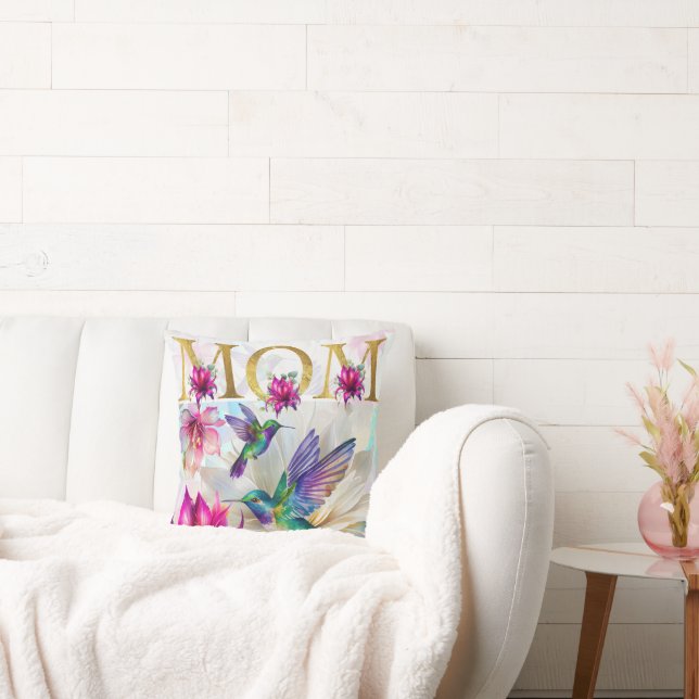 Coussin Vibrant Maman Hummingbird Cadeau (Canapé)