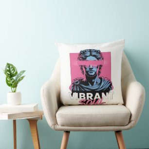 Coussin VIBRANT SOUL   Statue grecque Esthétique Vaporwave