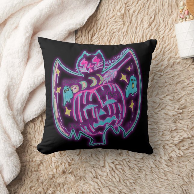 Coussin Vibrations Sombres À Propos De Sorcière Halloween  (Couverture)