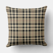 Coussin Vichy Brun Noir Classique (Verso)