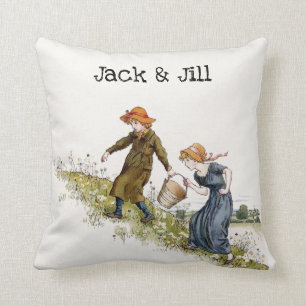 Coussin Victorian Era Jack & Jill par Kate Greenaway