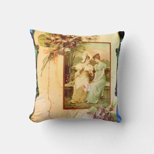 Coussin Victorian Ladies in the Garden Photo Design Coussi (Recto)