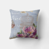 Coussin Victorian Love Thoughts Dreams Butterfly Bird Cage (Verso)