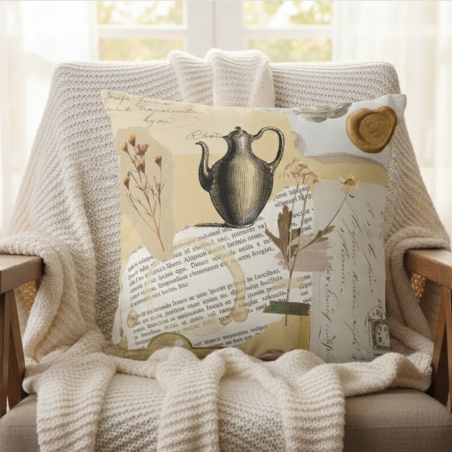 Coussin Victorian Stickers Vintage (Créateur téléchargé)