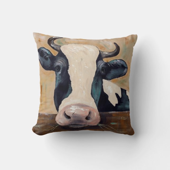 Coussin Vie agricole - Gunther the Cow (Recto)