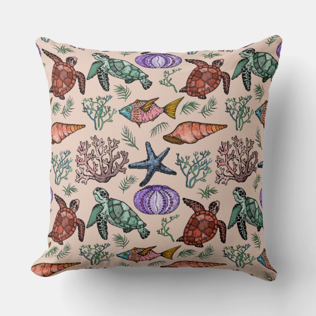 Coussin Vie maritime (Recto)