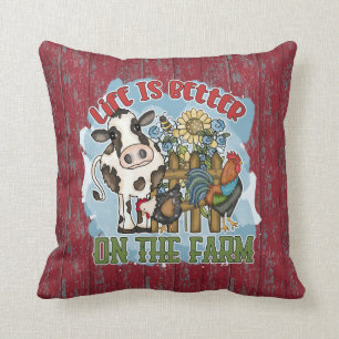 Coussin vie mignonne meilleure ferme de vache