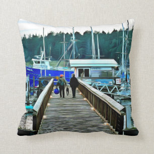 Coussin Vie nautique sur Lopez Island Throw Pillow