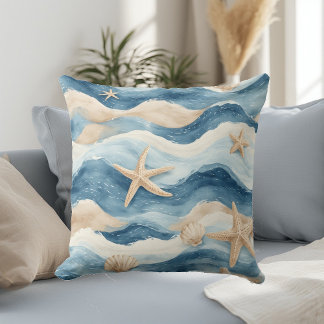 Coussin Vie Océanique Marées Côtières Maison de Plage Mer