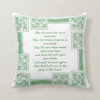 Coussin Vieille bénédiction irlandaise dans les noeuds