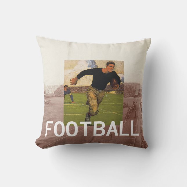 Coussin Vieille école du football SUPÉRIEUR (Recto)