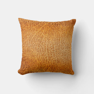 Coussin Vieille texture de cuir marron grunge