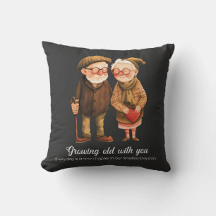 Coussin Vieillir avec vous amoureux - Valentines Day