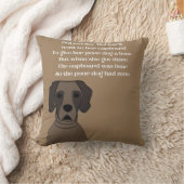 Coussin Vielle Mère Hubbard rime chien mignon en marron (Couverture)