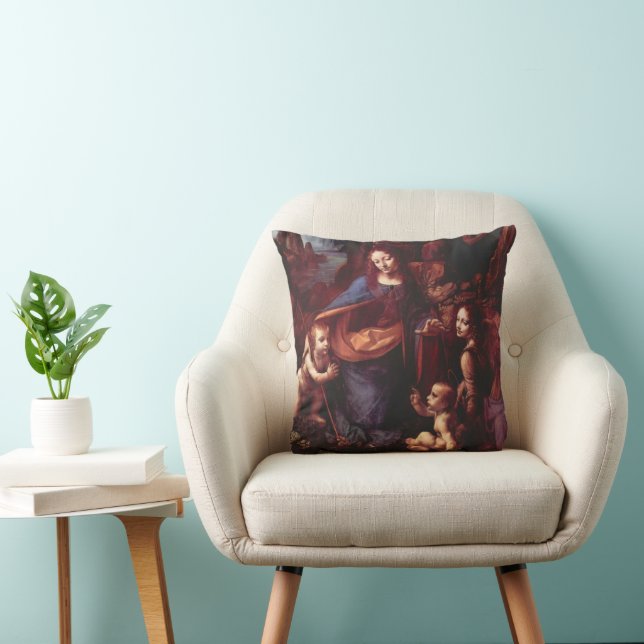 Coussin Vierge aux rochers de Léonard de Vinci (Chaise)