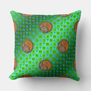 Coussin Vierge & Chien de Bois