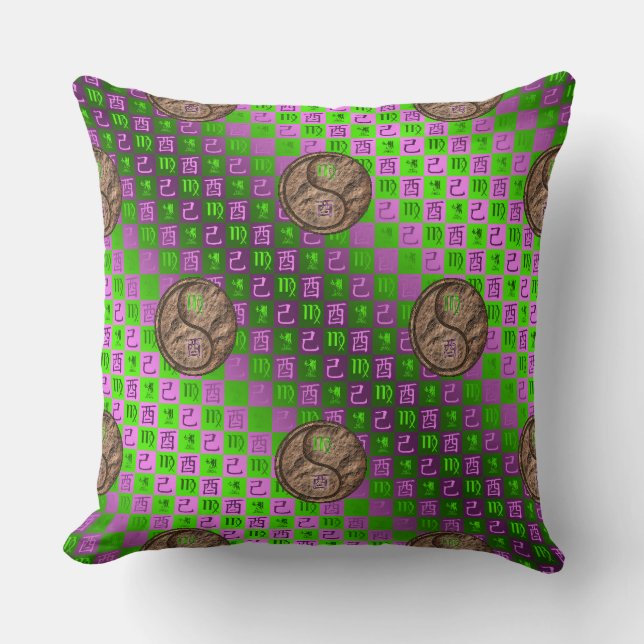 Coussin Vierge & Coq de Terre (Recto)