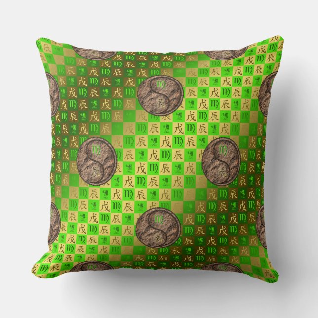 Coussin Vierge & Dragon de Terre (Recto)