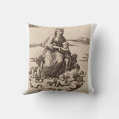 Coussin Vierge et Enfant dans les Nuages (Verso)