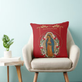 Coussin Vierge Guadalupe Roses religieux catholiques (Chaise)