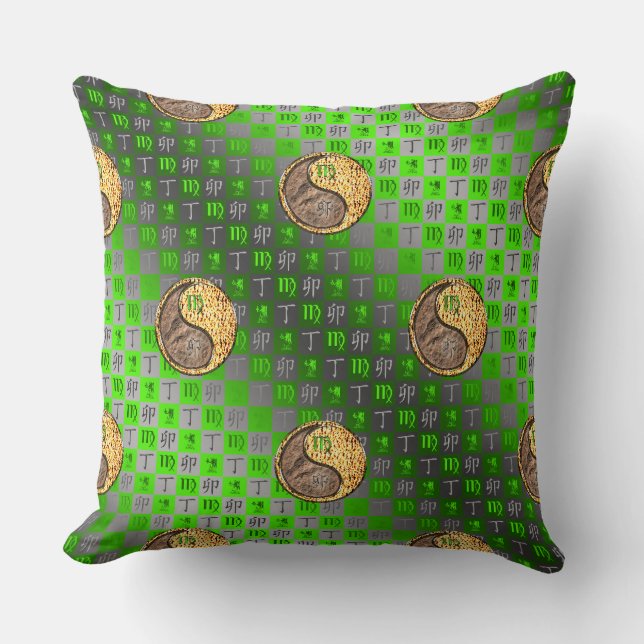 Coussin Vierge & Lapin de Feu (Recto)